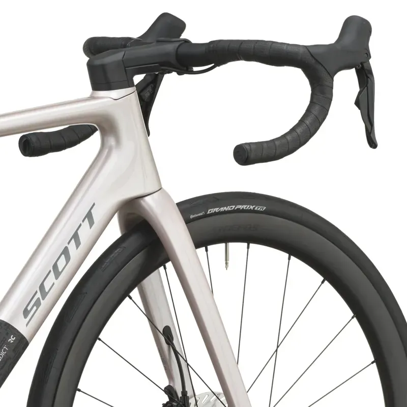 2027 Scott Addict RC 30 Road Bike - Champagne Pink Carbon Black-4