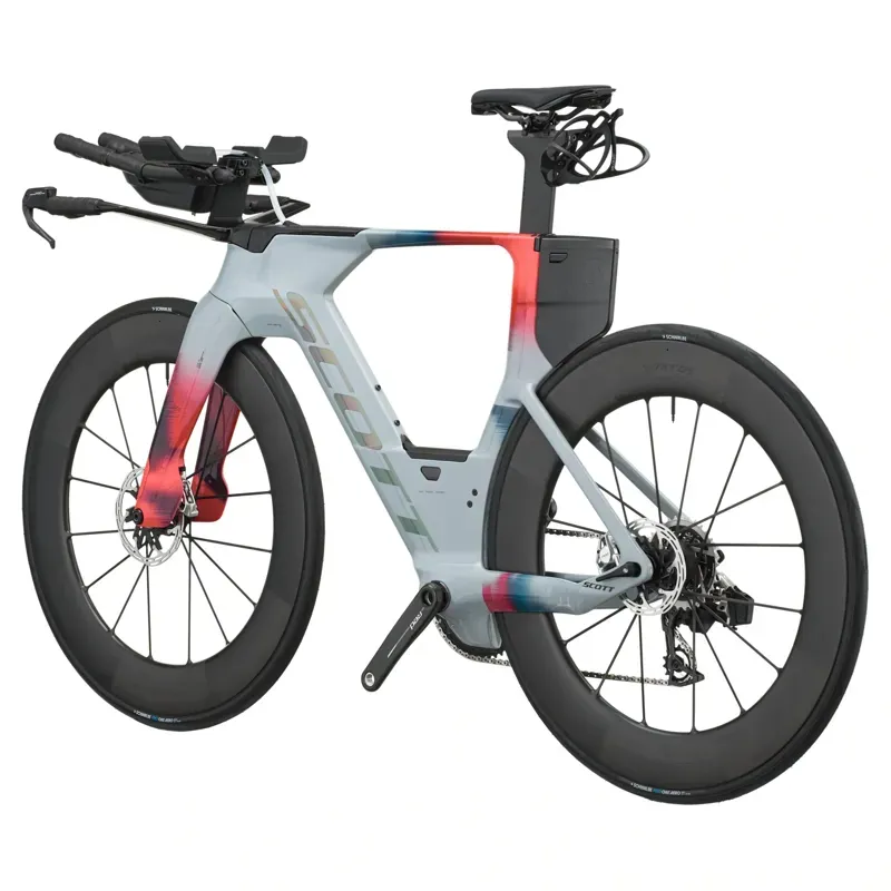 2027 Scott Plasma RC Ultimate Triathlon Bike - Narwal Grey Gloaming Orange-2