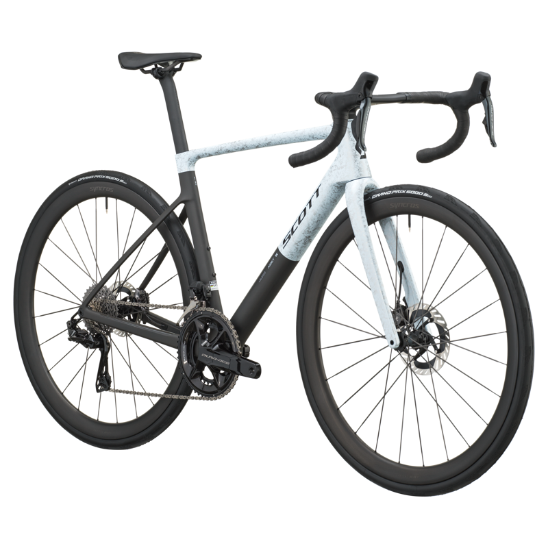 2027 Scott Addict RC Pro Road Bike - Rush White Carbon Black-1