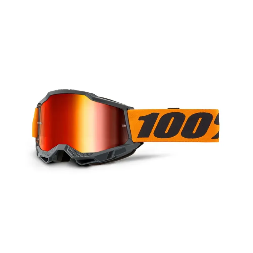 100% Accuri 2 Mirror Red Lens Goggles - Orange