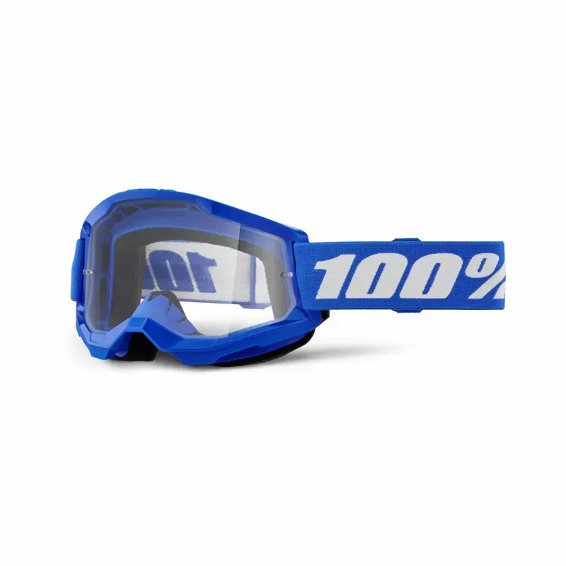 100% Strata 2 Clear Lens Youth Goggles - Blue