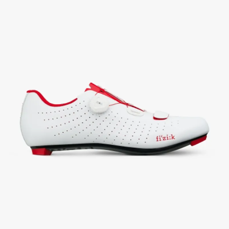 Fizik R5 Tempo Overcurve Road Shoe White Red Run and Ride