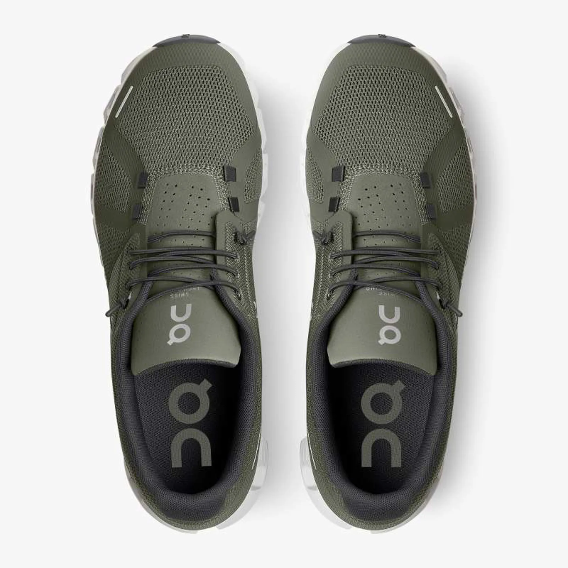 On Cloud 5 Road Running Shoes - Olive White - Run and Ride On Cloud 5 Road Running Shoes - Olive White - Run and Ride