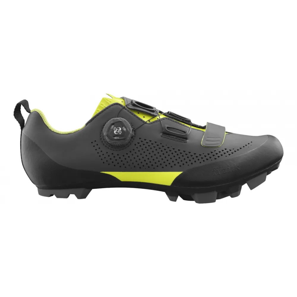 Fizik X5 Terra MTB Shoe - Grey Yellow 45
