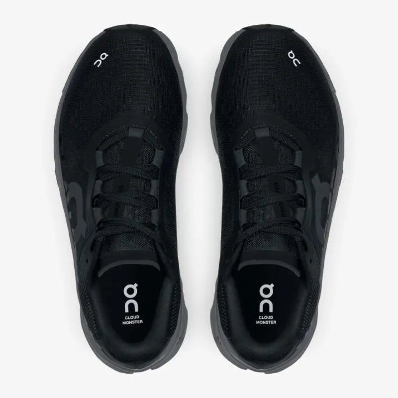 On Cloudmonster Womens Road Running Shoes - Black Magnet-3