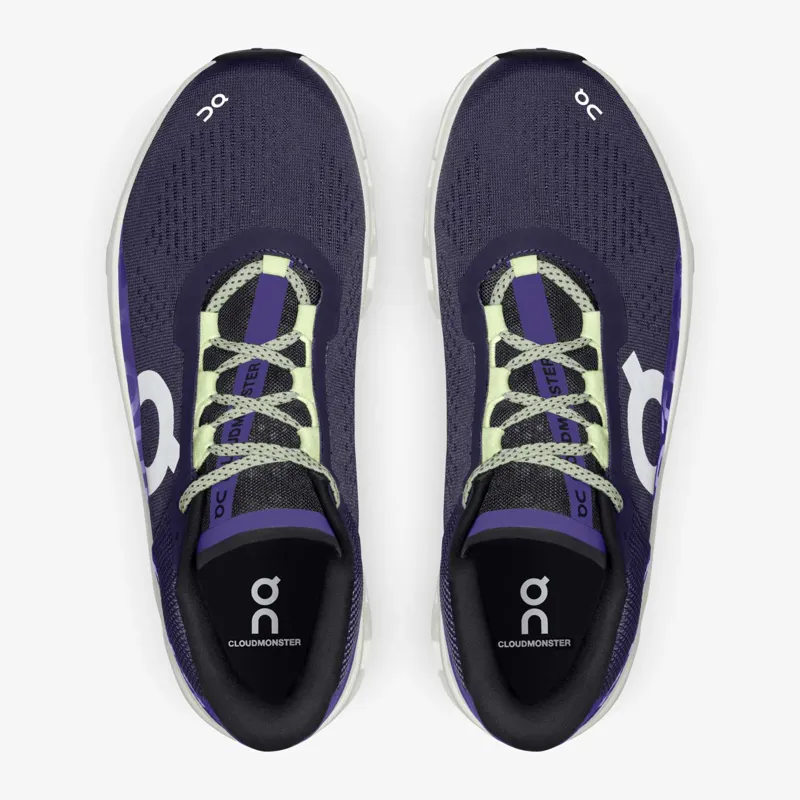 On Cloudmonster Mens Road Running Shoes Acai Aloe Run + Ride