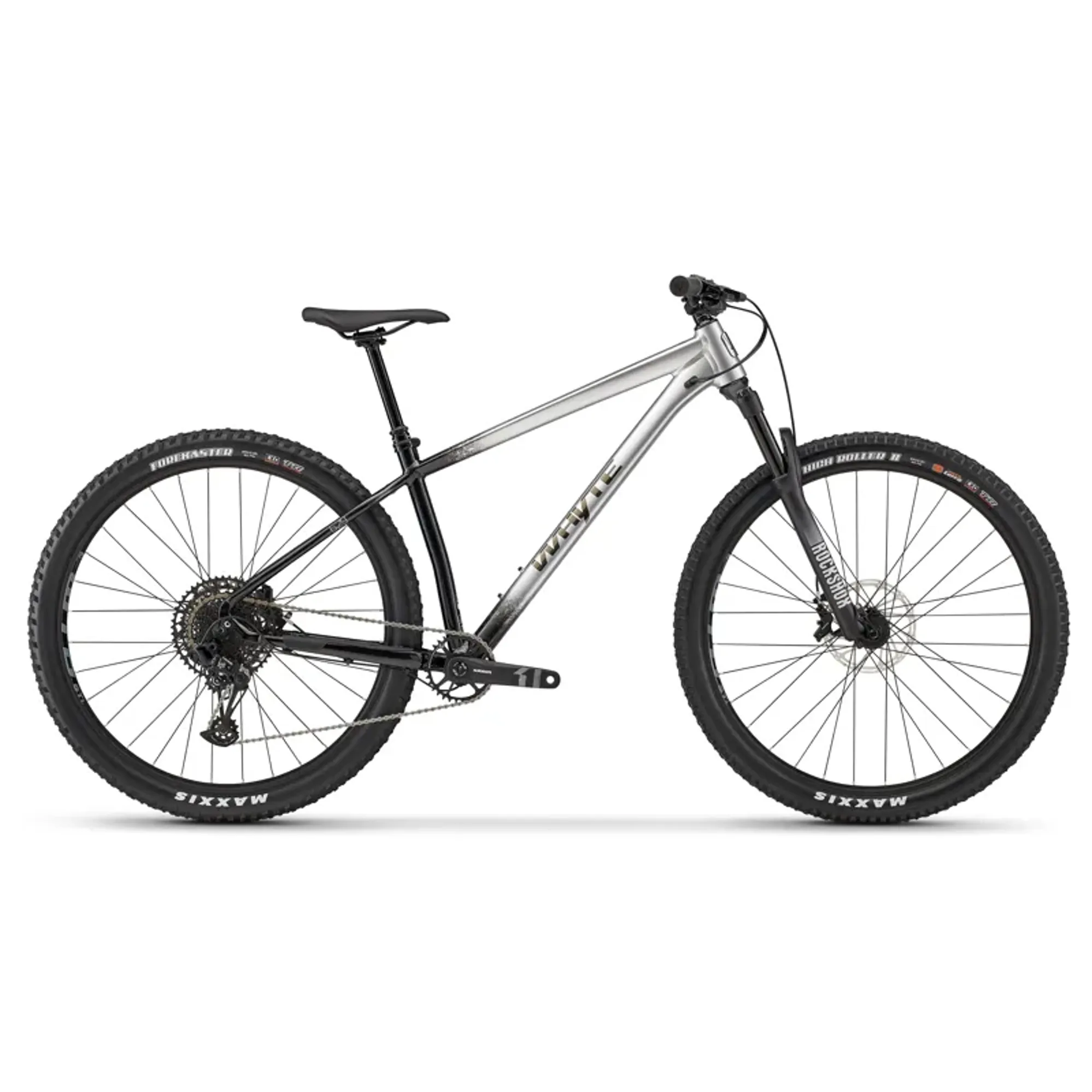 2025 Whyte 629 Hardtail Mountain Bike Gloss Silver with Black