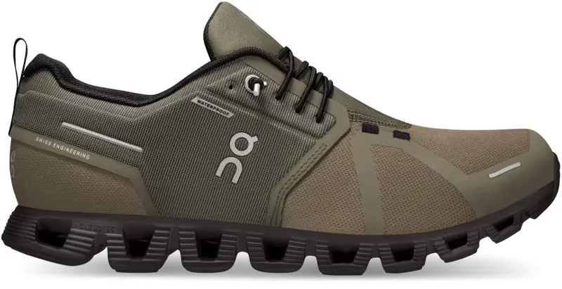 On Cloud 5 Waterproof Road Running Shoes - Olive Black