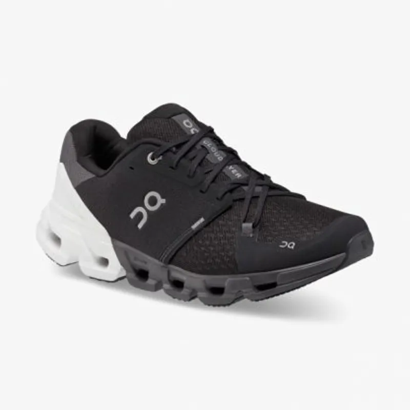 On Cloudflyer 4 Road Running Shoe - Black White-3