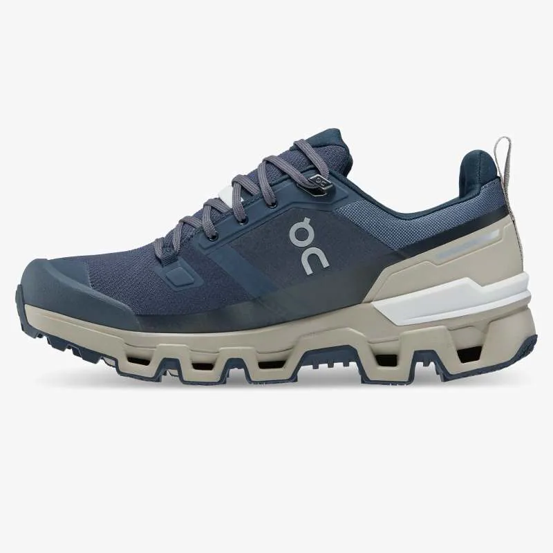 On Cloudwander Waterproof Womens Hiking Shoe - Navy Desert-3