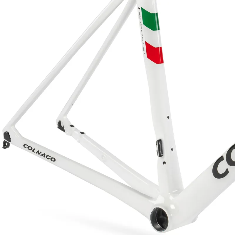2022 Colnago C68-R Disc Carbon Road Frameset - White Blue Gold-2