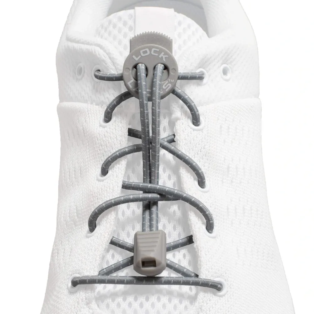 Lock Laces - No Tie Shoelaces - Cool Grey