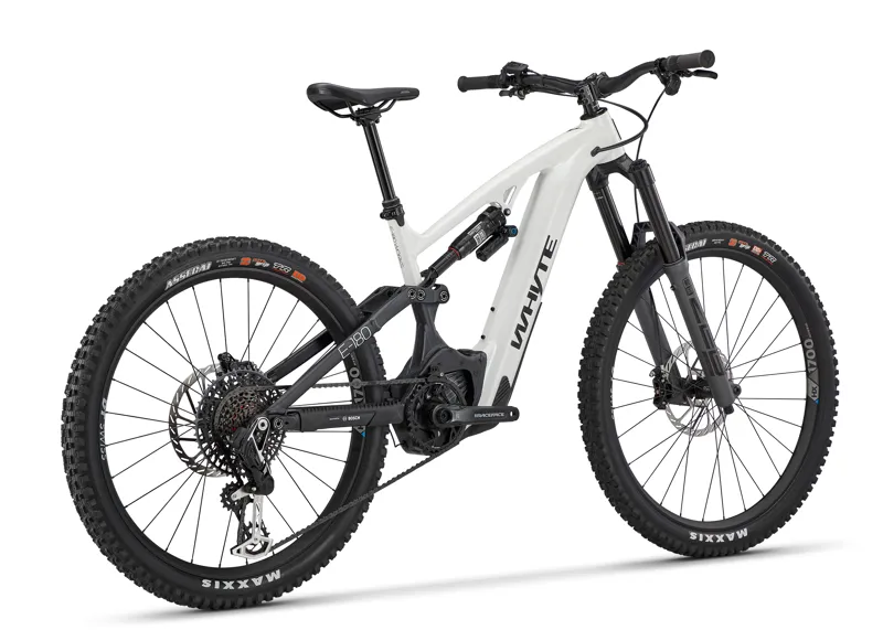 2024 Whyte E-180 Works Electric Mountain Bike White / Black-1