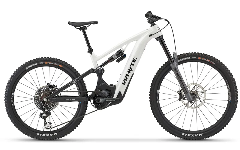2024 Whyte E-180 Works Electric Mountain Bike White / Black-2