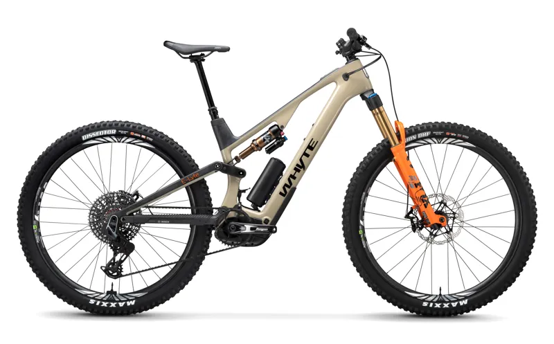 2024 Whyte E-Lyte 150 Works Electric Mountain Bike Beige-1