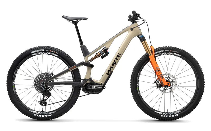 2024 Whyte E-Lyte 150 Works Electric Mountain Bike Beige-2