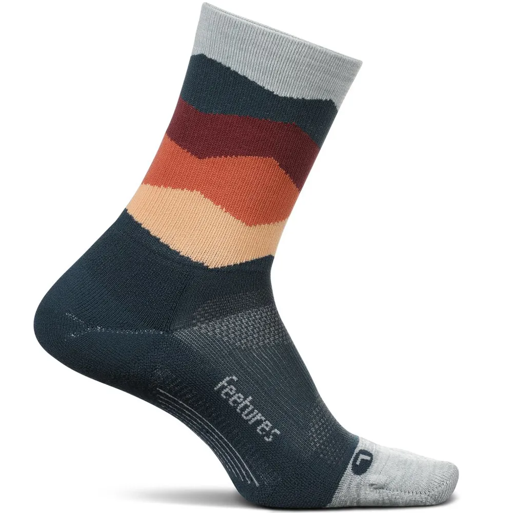 Feetures Elite Light Cushion Mini Crew Sock - Sunset Waves
