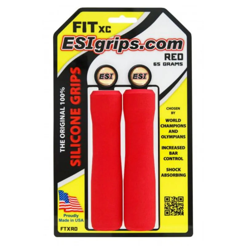 ESI Fit XC 130mm Grips - Red
