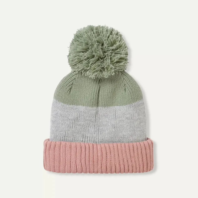Sealskinz Flitcham Waterproof Cold Weather Bobble Hat - Pink Green Grey-1