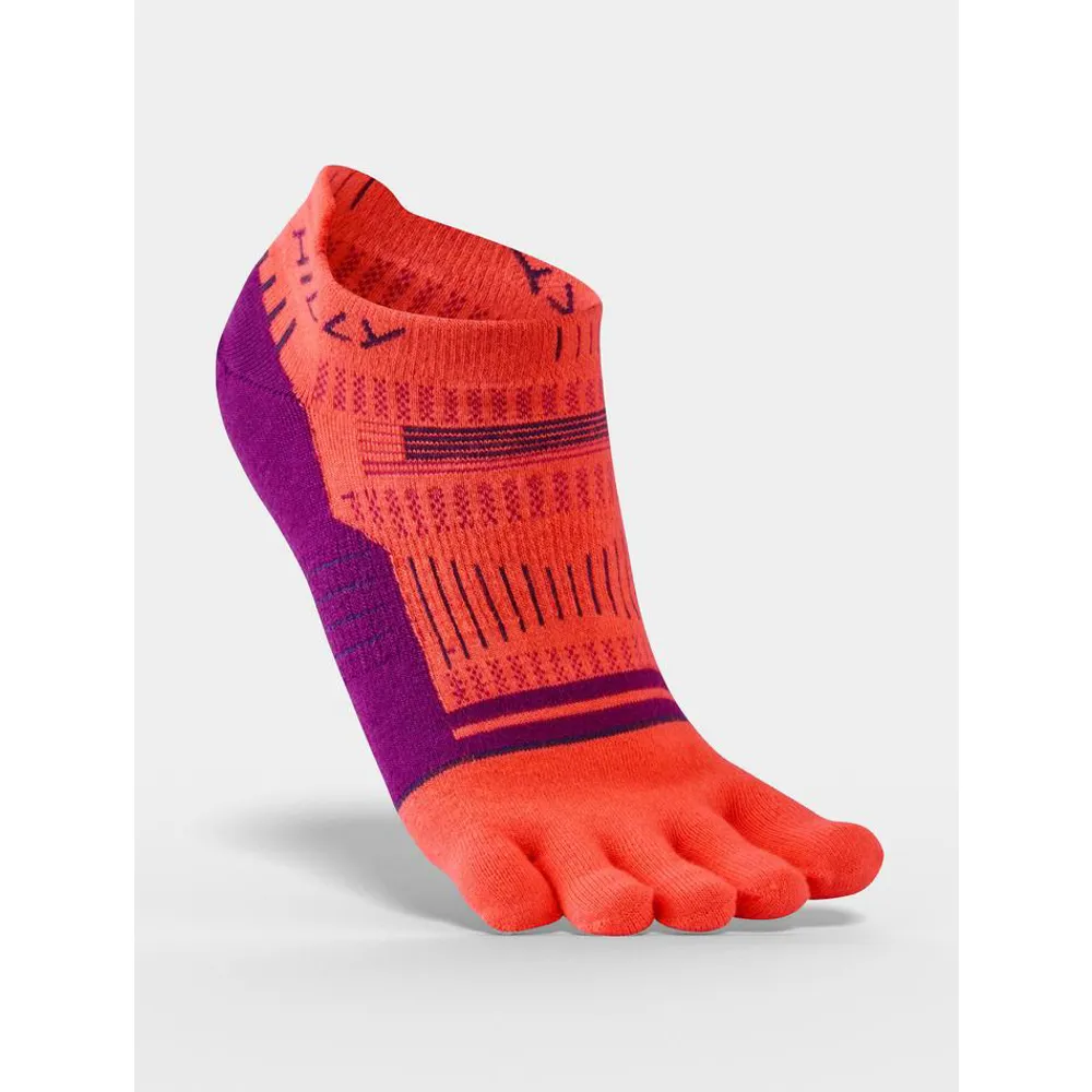 Hilly Womens Toe Socklet - Hot Coral Grape Juice Charcoal