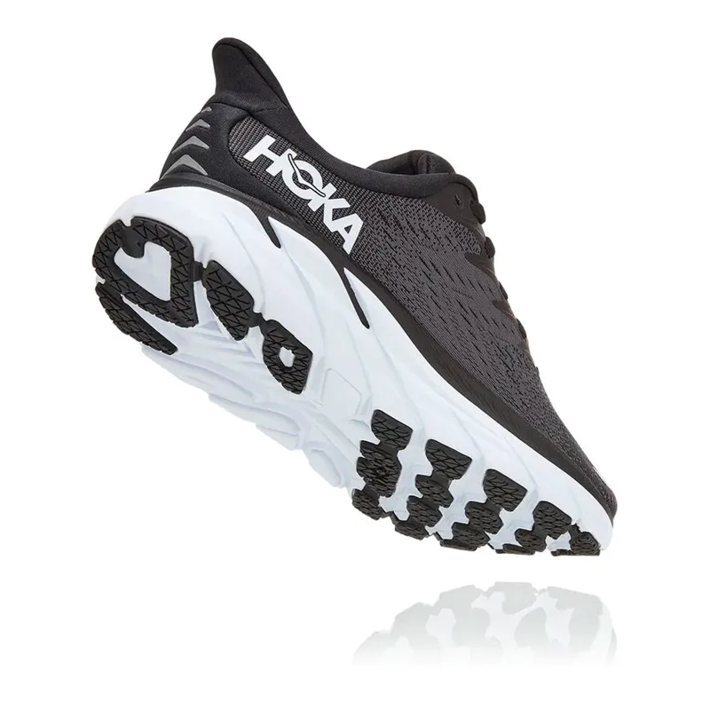 Hoka Clifton 8 Road Running Shoe - Black White-4
