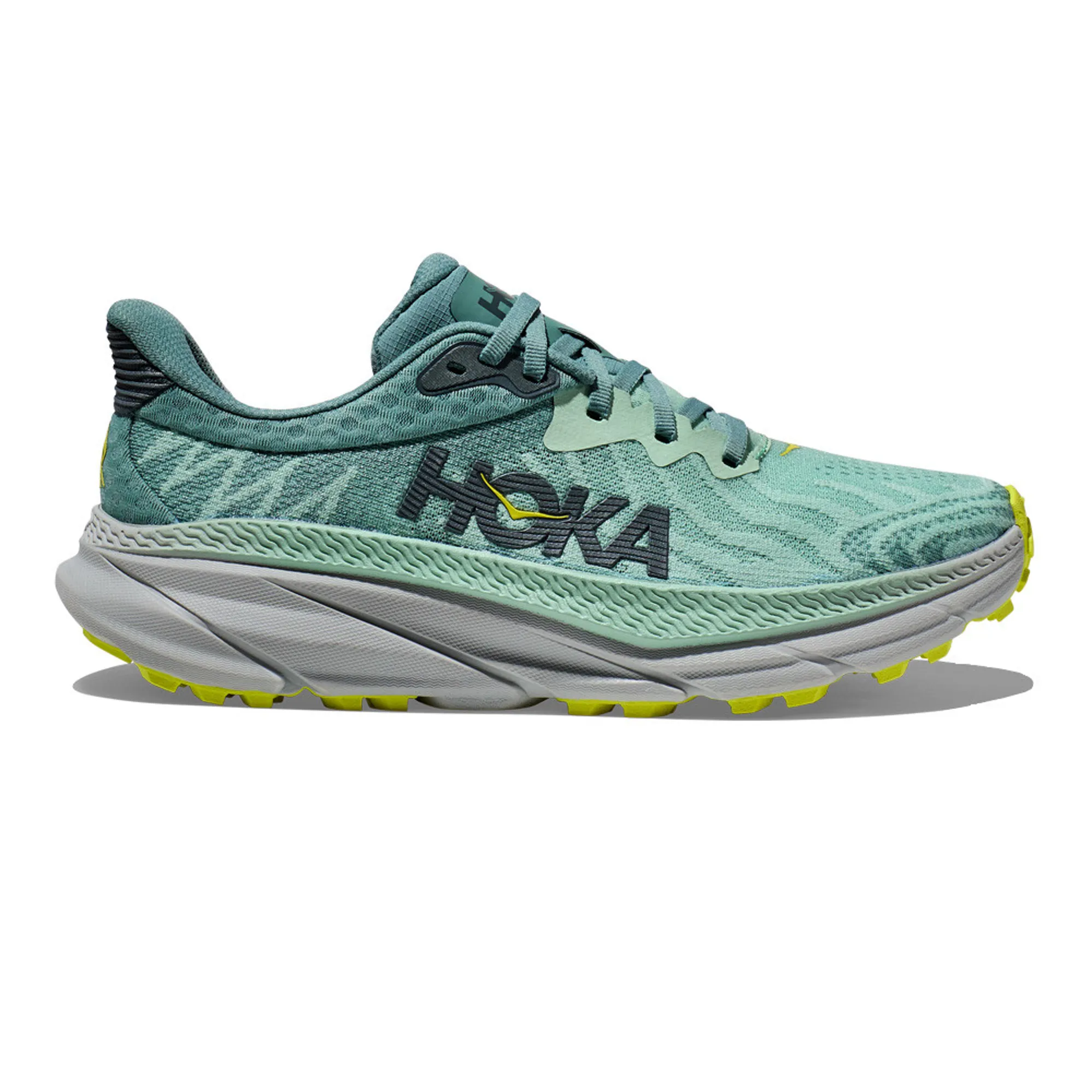Hoka Challenger 7 Wide Womens Trail Running Shoes Green