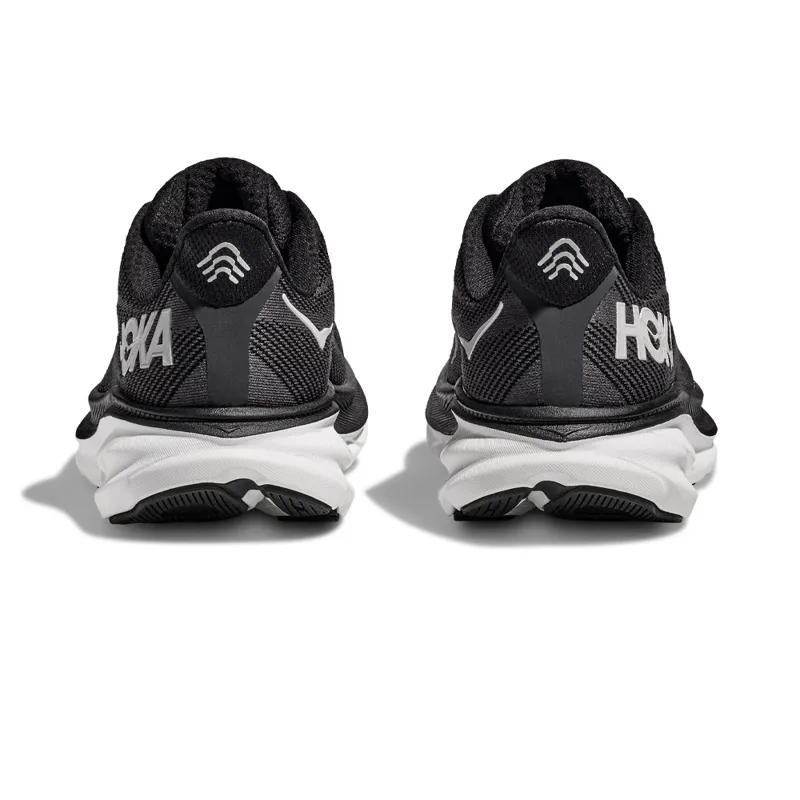 Hoka Clifton 9 Road Running Shoes - Black White-3
