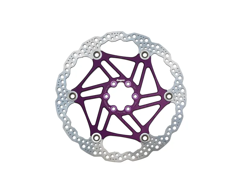 Hope Tech 200mm Silver 6-Bolt Floating Disc Brake Rotor - Purple