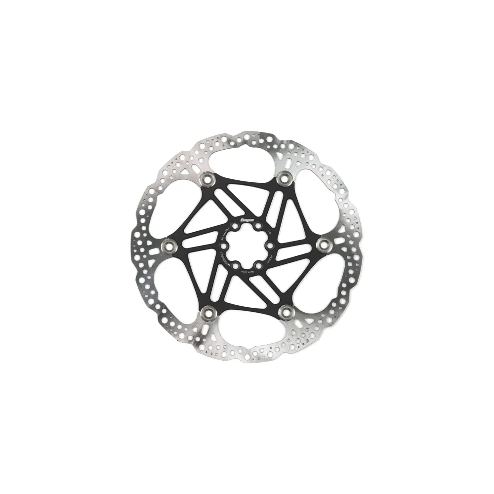 Hope Tech 220mm Silver 6-Bolt Floating Disc Brake Rotor - Black