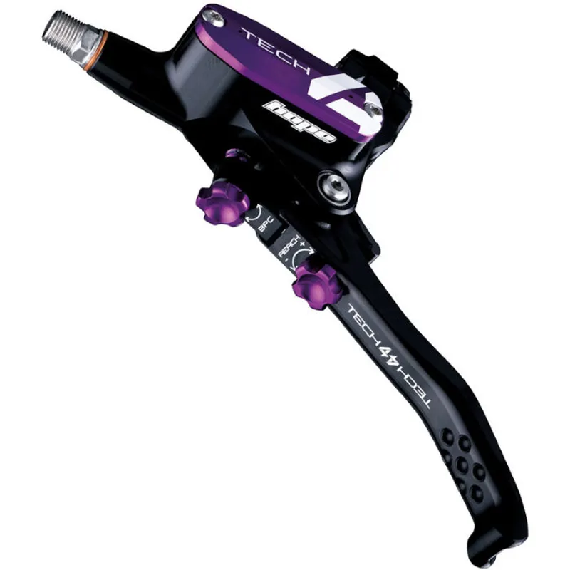 Hope Tech 4 E4 Brake - No Rotor - Black Purple-2