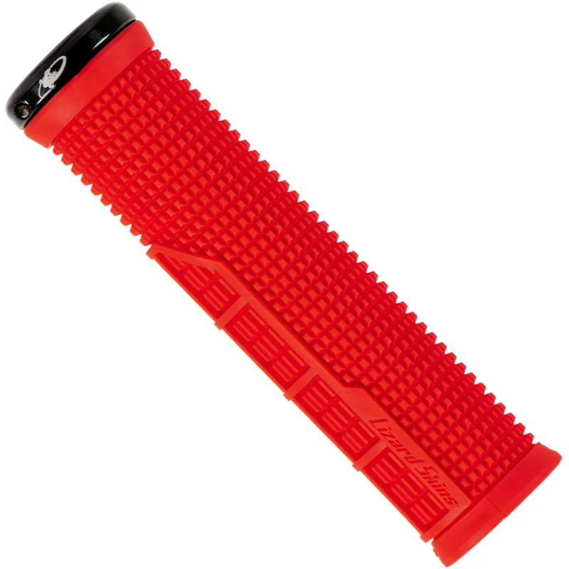 Lizard Skins Single-Sided Lock-On Machine Handlebar Grips - Candy Red