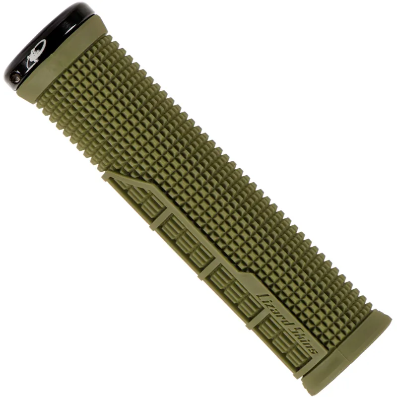 Lizard Skins Single-Sided Lock-On Machine Handlebar Grips - Olive Green