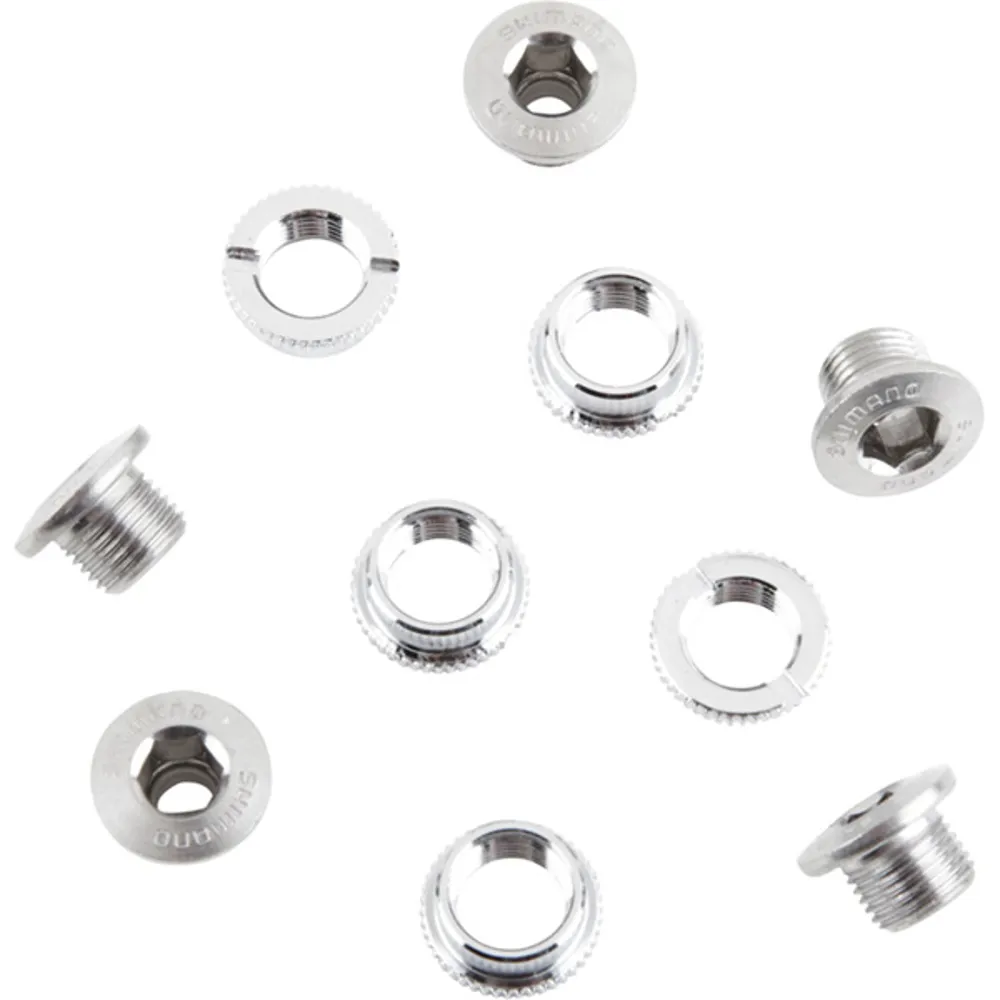 Shimano FC7710 Chain Ring Bolts 5pcs - Silver