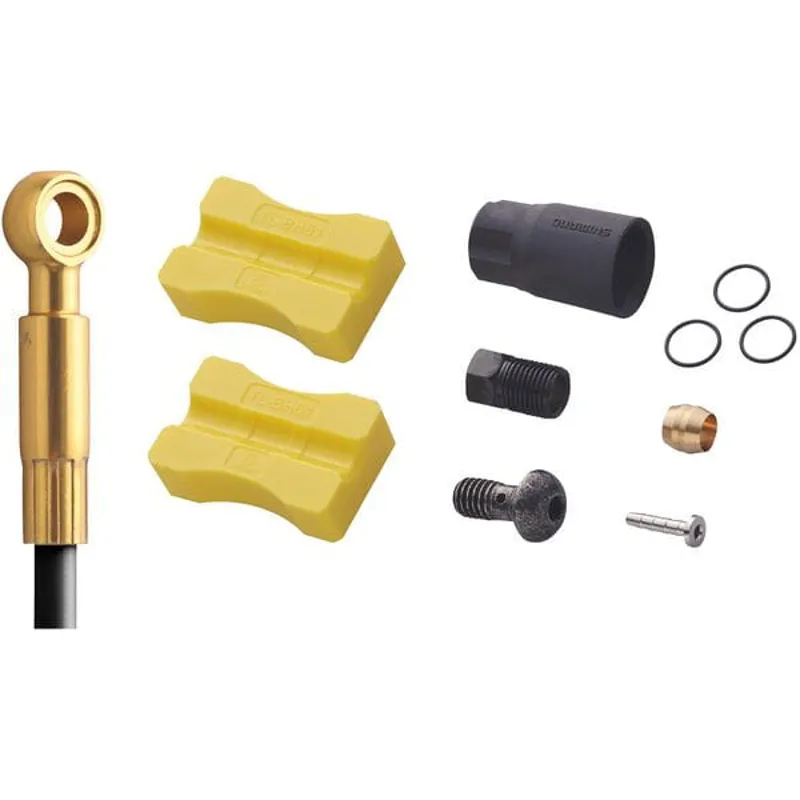 Shimano Saint M820 SM-BH90 Brake Hose Long Banjo Front 1000mm - Black Gold