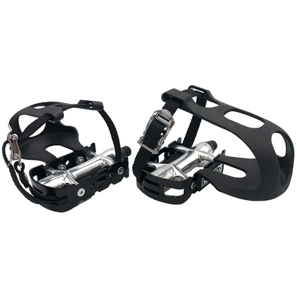 M Part 9-16 Inch Toe Clip Pedals - Black