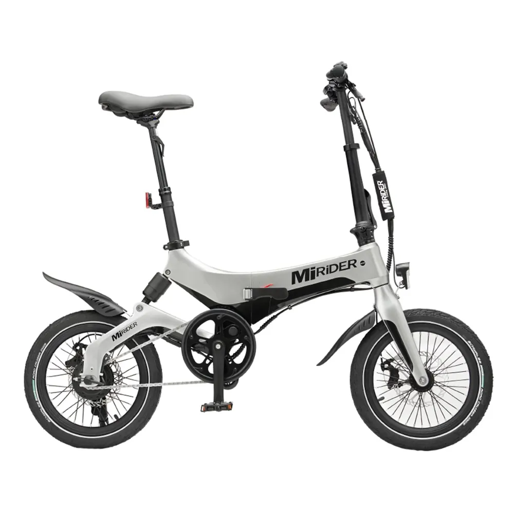 MiRider One Electric Folding eBike - Platinum Silver