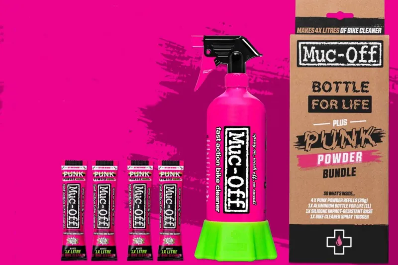 Muc-Off Punk Powder Bike Cleaner - 4 Pack and Bottle for Life Bundle