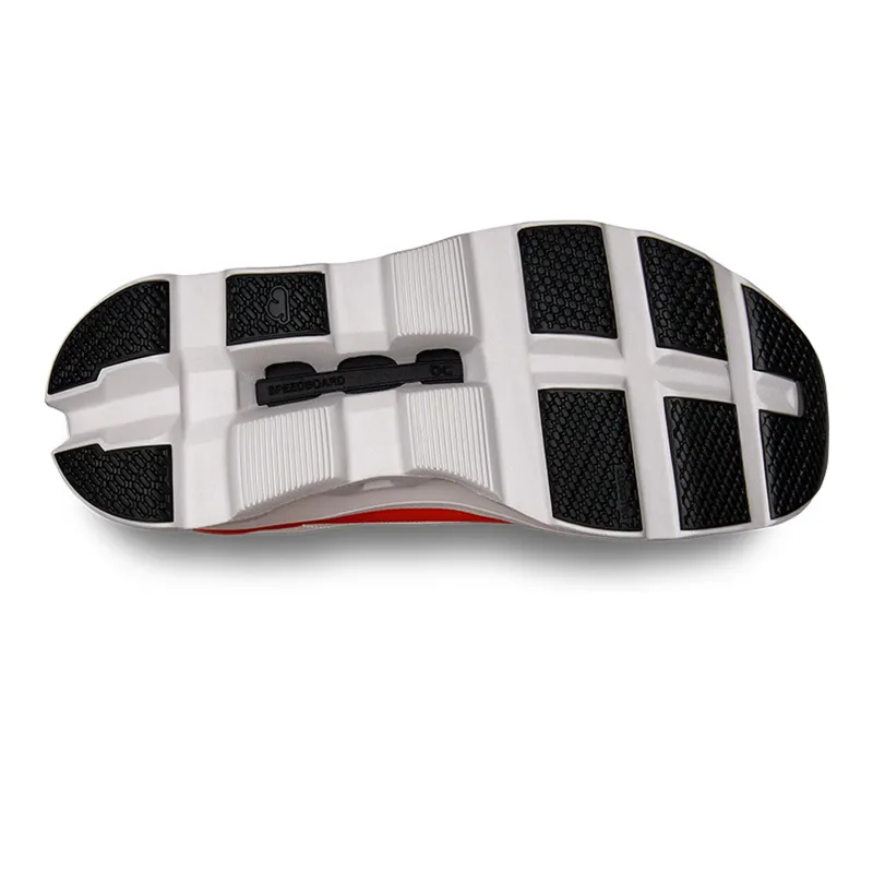 On Cloudmonster Womens Road Running Shoes - Undyed White Flame-1