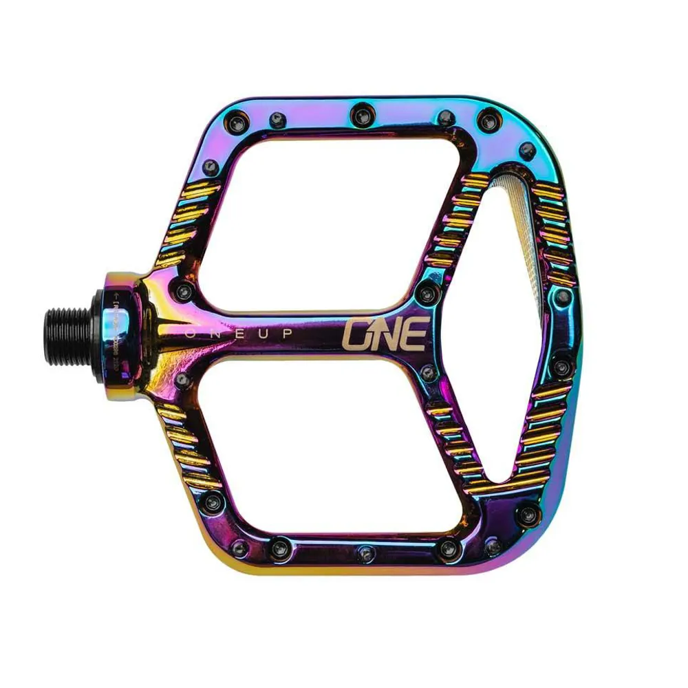 OneUp Aluminum Flat Pedals - Oil Slick