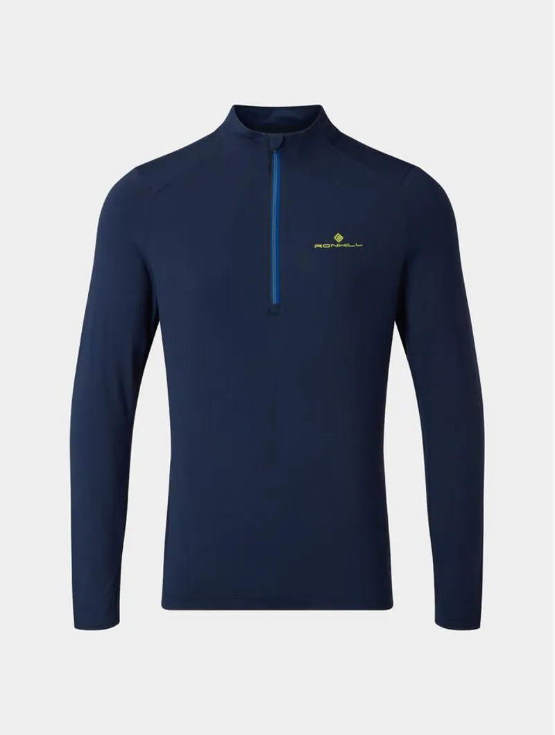 Ronhill Mens Tech Thermal Half Zip Tee - Navy Blue