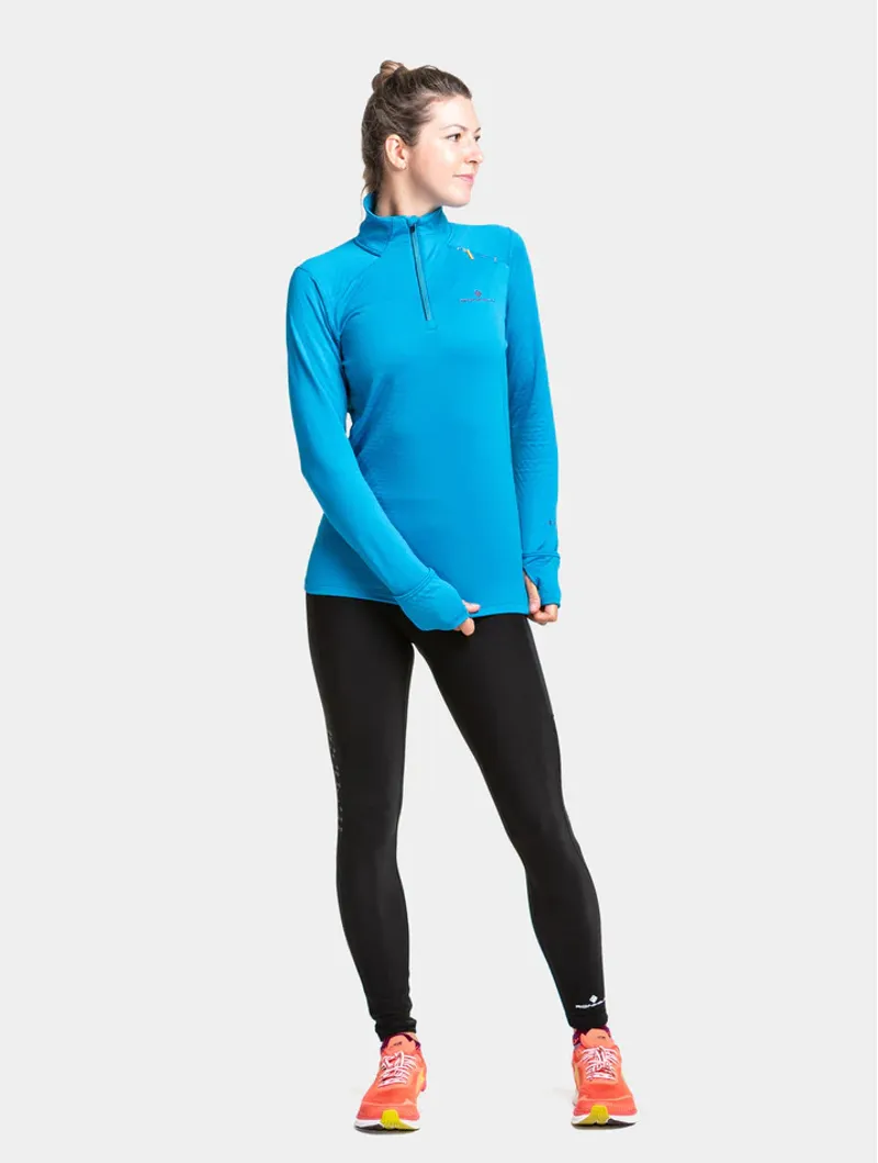 Ronhill Womens Tech Prism 1/2 Zip Tee - Kingfisher Grape-2