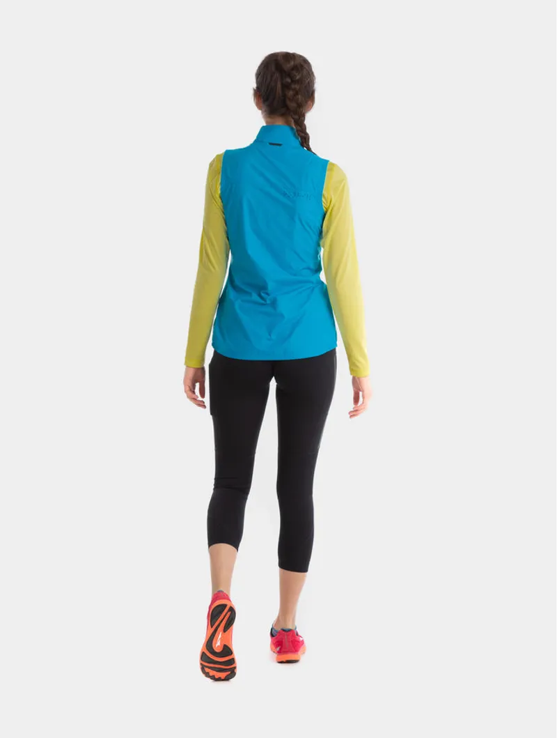 Ronhill Womens Tech LTW Gilet - Azure Hot Pink-3