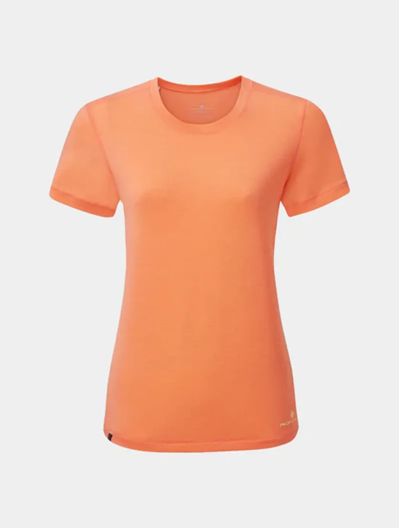 Ronhill Womens Life Tencel Short Sleeved Tee - Peach Marl