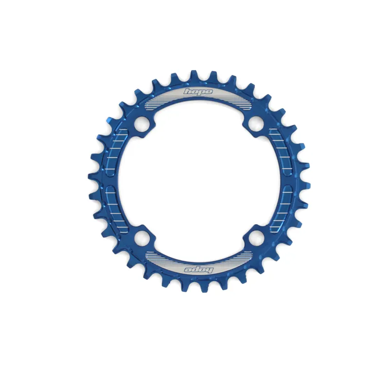 Hope Narrow Wide Retainer Chain Ring in Blue