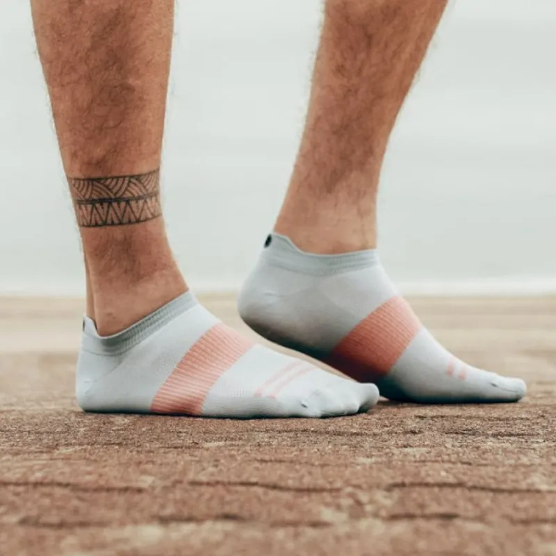 Rockay Agile Running Sock - Light Grey Papaya-4