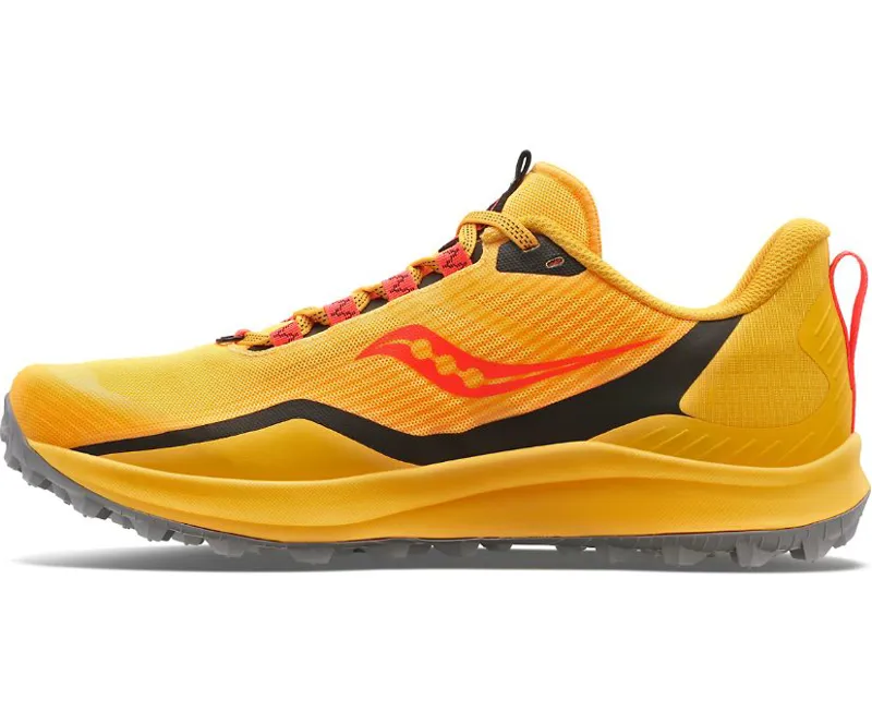 Saucony Peregrine 12 Trail Running Shoes - ViziGold ViziRed-1