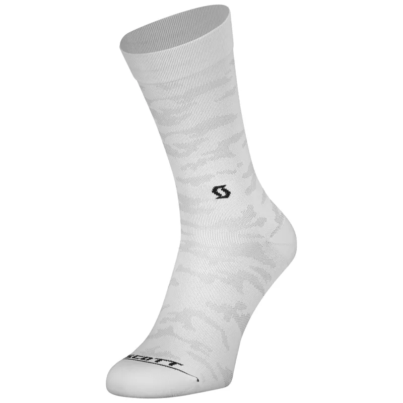 Scott Sock Trail Camo Crew - White Black 