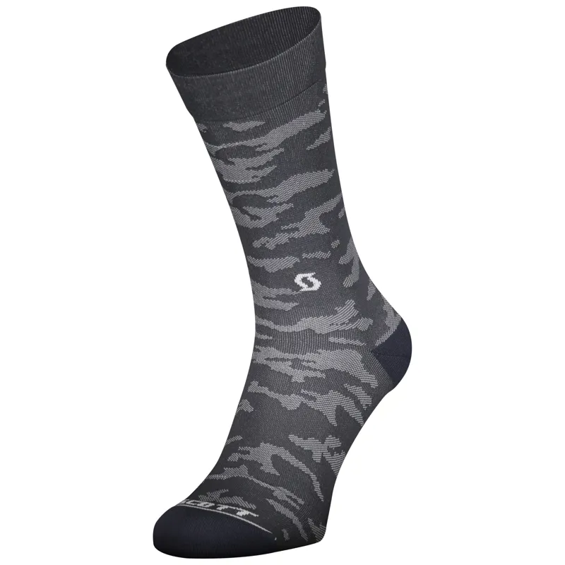 Scott Trail Camo Crew Sock - Grey White 