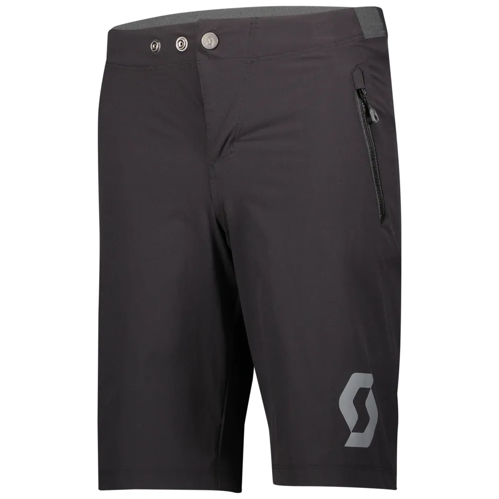 Scott Trail Jr 10 Loose Fit MTB Shorts with Pad - Black