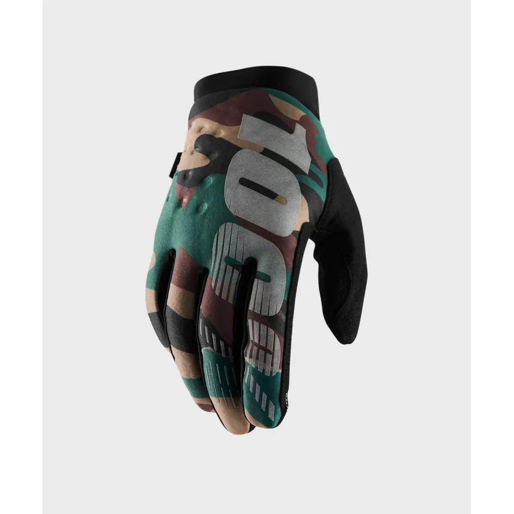 100 Percent Brisker Cold Weather MTB Glove - Camo Black